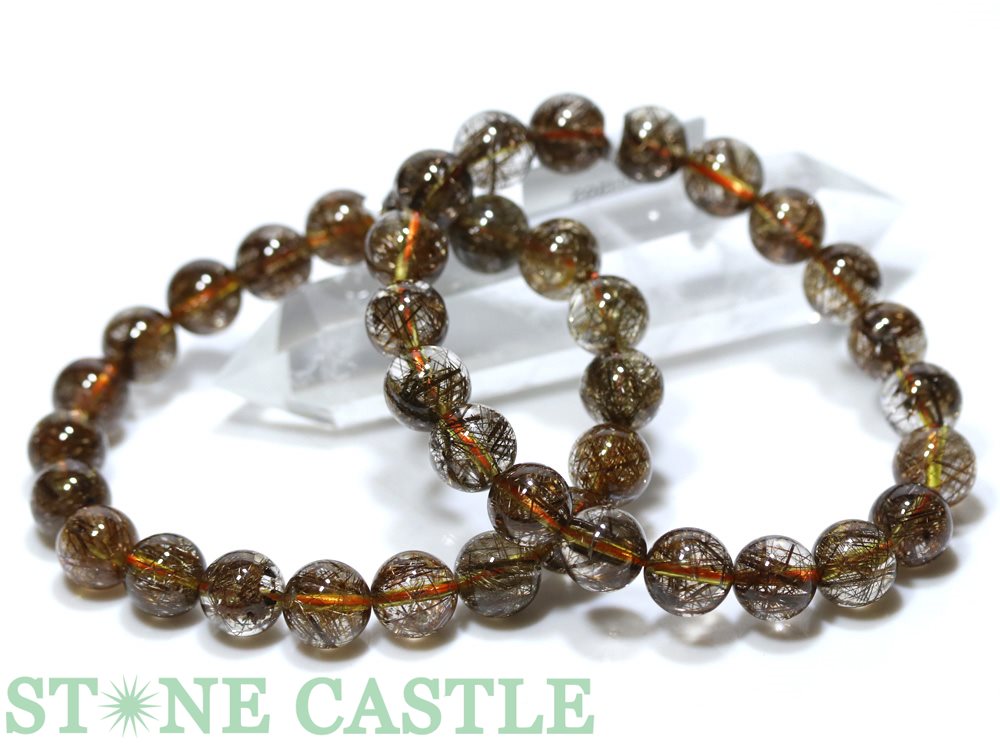 ☆高品質☆【ブレスレット】ブロンズタイチンルチルクォーツ (約10.5〜11mm) (ケース付)【パワーストーン 天然石 アクセサリー レディース メンズ】