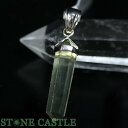 ☆一点物☆【ペンダント】リビアングラス ポイント型 (シルバー) No.49【パワーストーン 天然石 アクセサリー レディース メンズ】