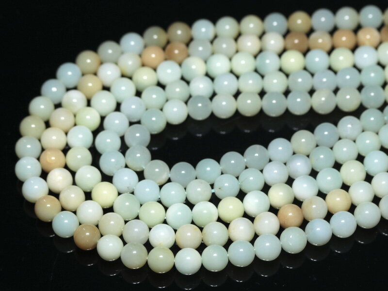 【丸ビーズ】グリーンオパール (5A) 10mm (ブレスレット約1本分) 【パワーストーン 天然石 アクセサリ..