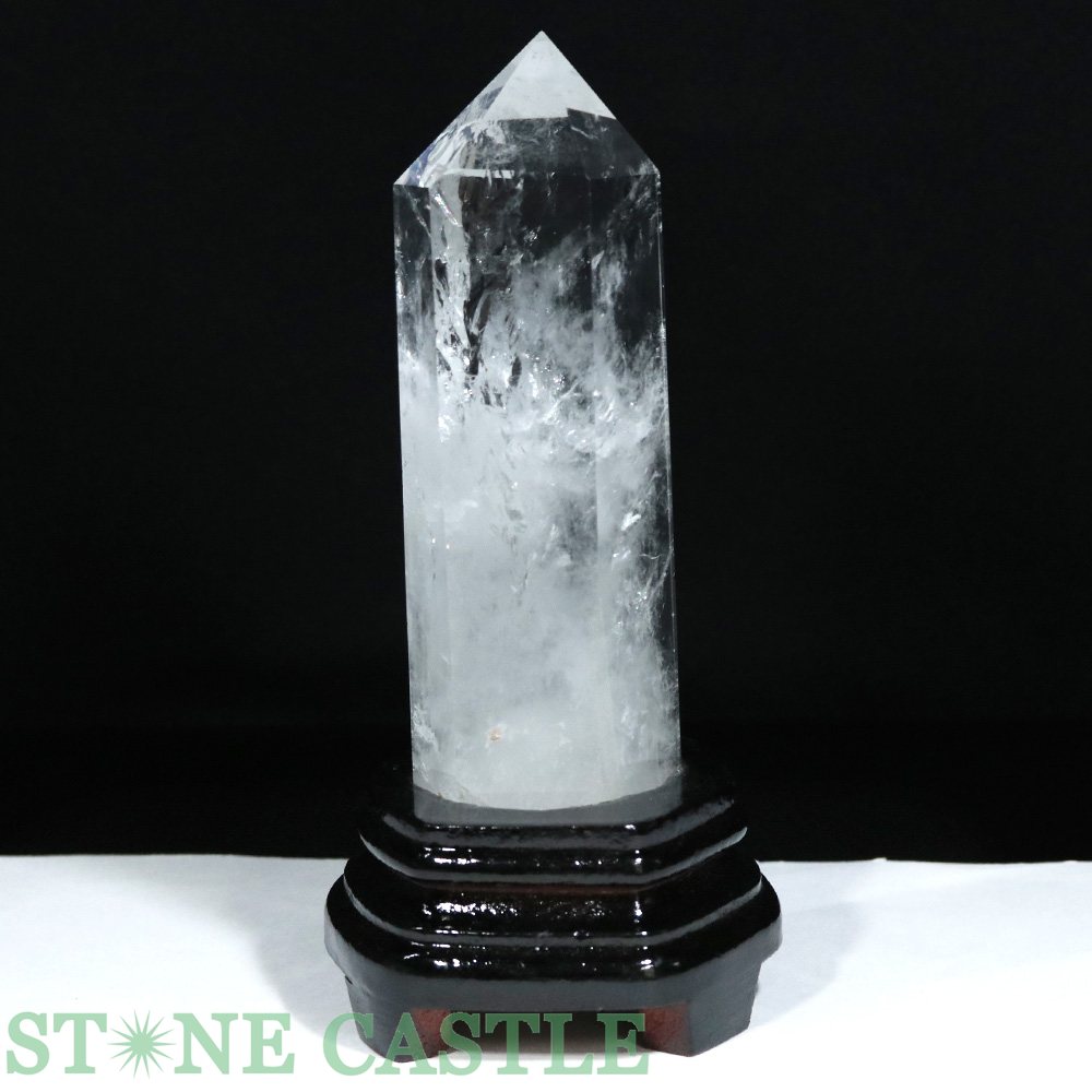☆一点物☆【置き石】ポイント型 水晶 (EX) (台付) No.59【パワーストーン 天然石 ア...