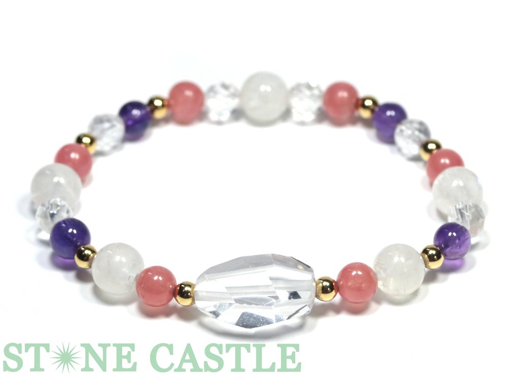 【ブレスレット】インカローズデザインブレス (18K) (odb-228) (数量限定商品) (ケース付) 【パワーストーン 天然石 アクセサリー レディース ...