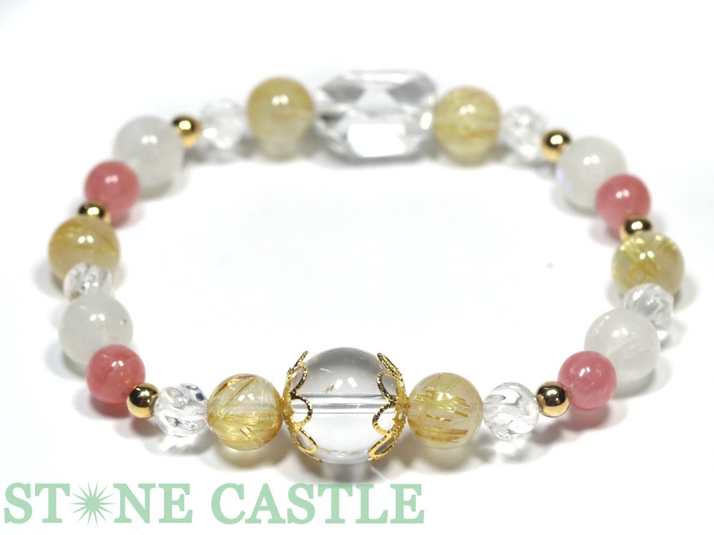 【ブレスレット】インカローズデザインブレス (18K) (odb-231) (数量限定商品) (ケース付) 【パワーストーン 天然石 アクセサリー レディース ...