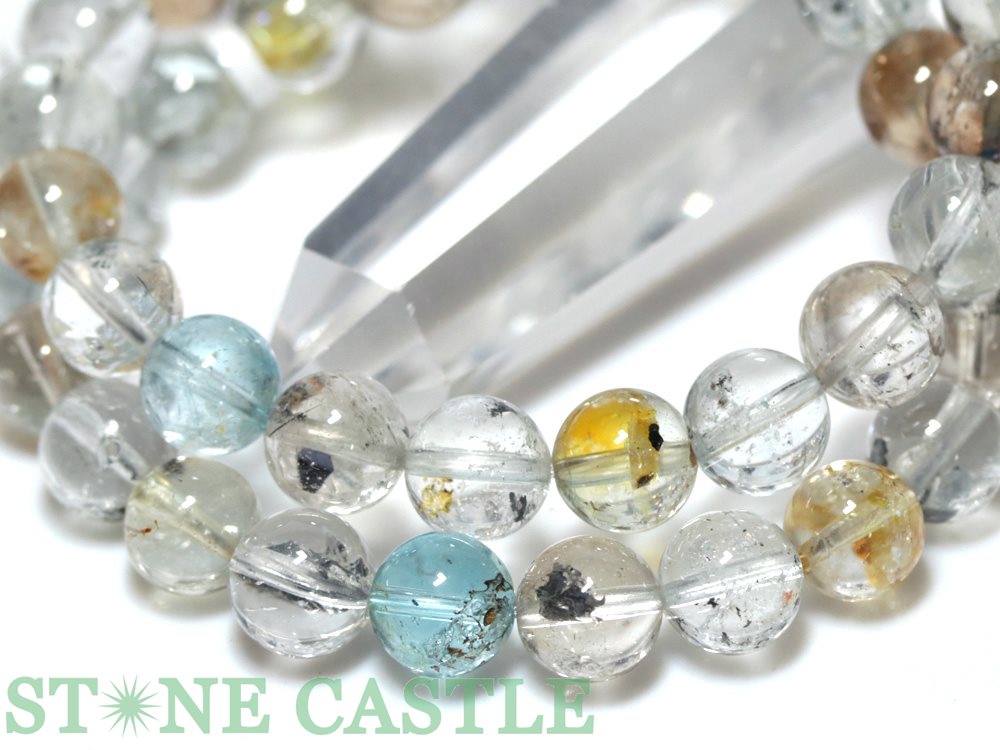 ☆高品質☆【ブレスレット】インクルージョントパーズ (3A) (約9～9.5mm) 【パワース...