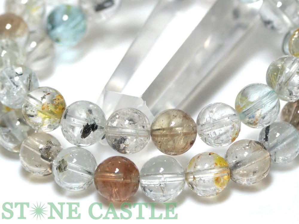 ☆高品質☆【ブレスレット】インクルージョントパーズ (3A) (約9～9.5mm) 【パワース...