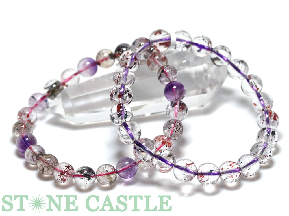 ☆高品質☆【ブレスレット】サチャロカスーパーセブン (5A) (約8~8.5mm) 【パワーストーン 天然石 アクセサリー レディース メンズ】