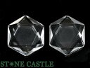 【置き石】六芒星 水晶(人工結晶) 30mm (2個セット) ★特価★ 【パワーストーン 天然石 アクセサリー】