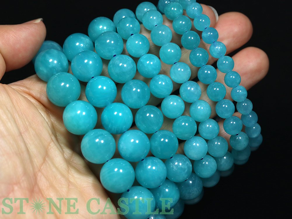 ☆高品質☆【ブレスレット】ザンビア産アマゾナイトシリカ (約11.5〜12mm)【パワース...