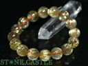 ☆一点物☆【ブレスレット】極太タイチンルチルクォーツ (6A+) No.15 (約14〜14.5mm) (ケース付)【パワーストーン 天然石 アクセサリー レデ...