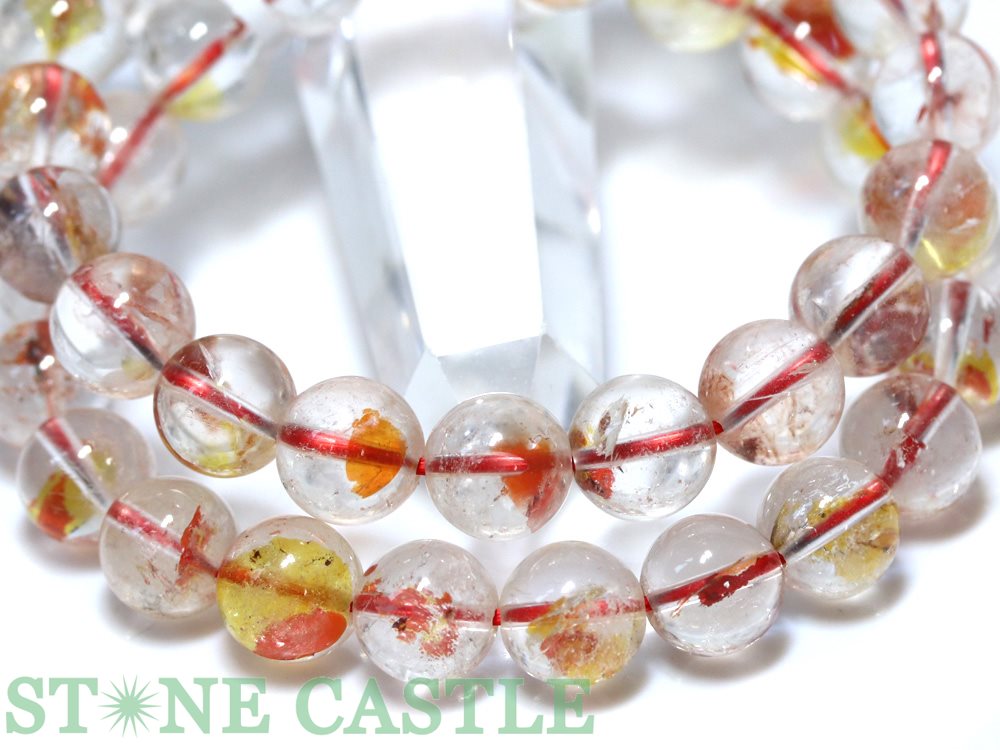 ☆高品質☆【ブレスレット】天然オーラクォーツ (3A) (ブラジル産) (約10～10.5mm) ...