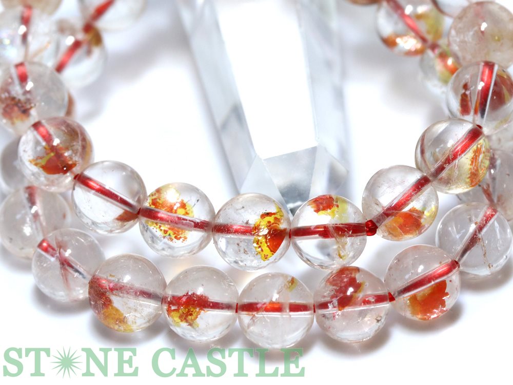 ☆高品質☆【ブレスレット】天然オーラクォーツ (3A) (ブラジル産) (約10～10.5mm) ...