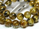 ☆高品質☆【ブレスレット】太陽タイチンルチルクォーツ (最高級) (約12〜12.5mm) (ケース付)【パワーストーン 天然石 アクセサリー レディース メン...