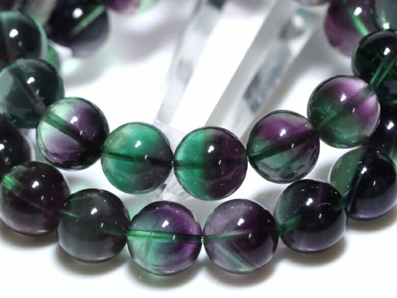 ☆高品質☆【ブレスレット】ファントムフローライト (5A) (約11.5〜12mm)【パワーストーン 天然石 アクセサリー レディース メンズ】