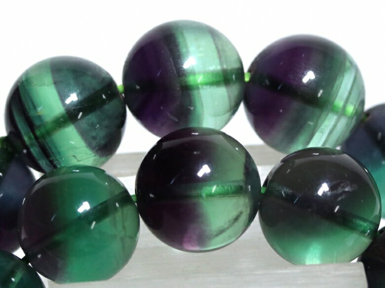 ☆高品質☆【ブレスレット】ファントムフローライト (5A) (約11.5〜12mm)【パワーストーン 天然石 アクセサリー レディース メンズ】