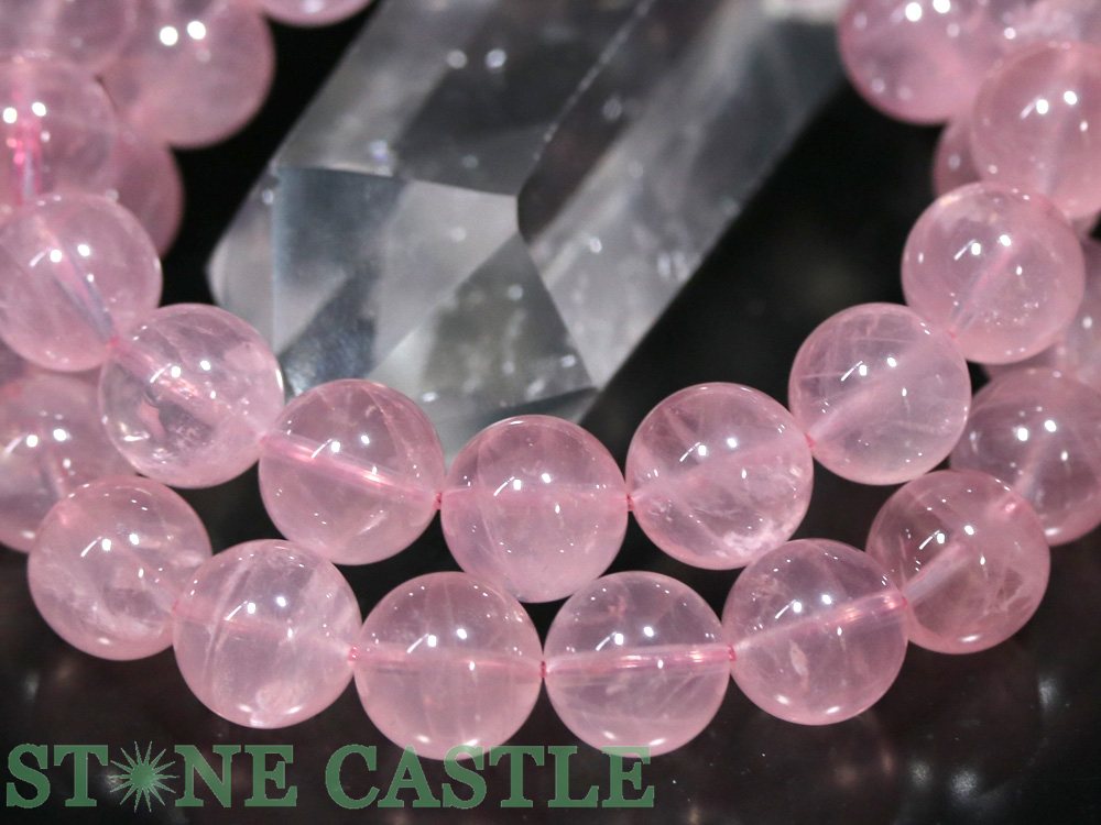 ☆高品質☆【ブレスレット】ディープスターローズクォーツ (5A) (約11〜11.5mm) (ケ...