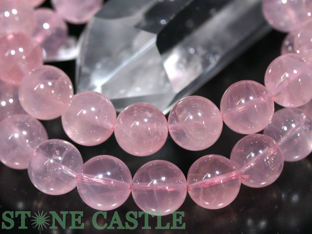 ☆高品質☆【ブレスレット】ディープスターローズクォーツ (5A) (約11〜11.5mm) (ケ...