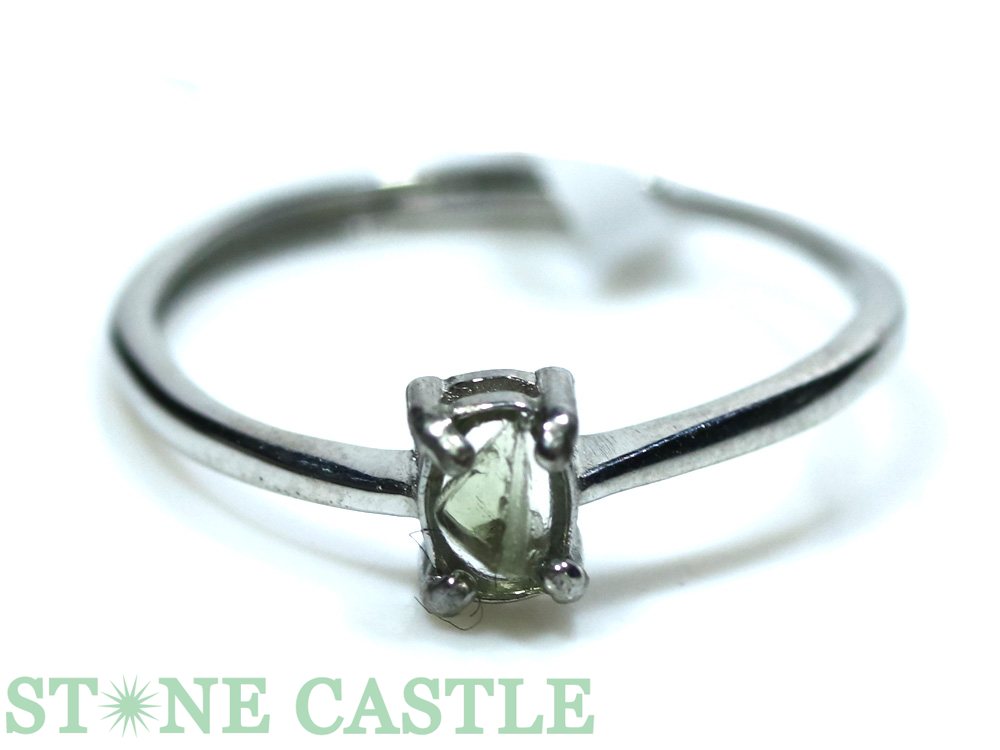 ★楽天スーパーセール★☆一点物☆【リング】モルダバイト 原石型 No.23【パワーストーン 天然石 アクセサ..