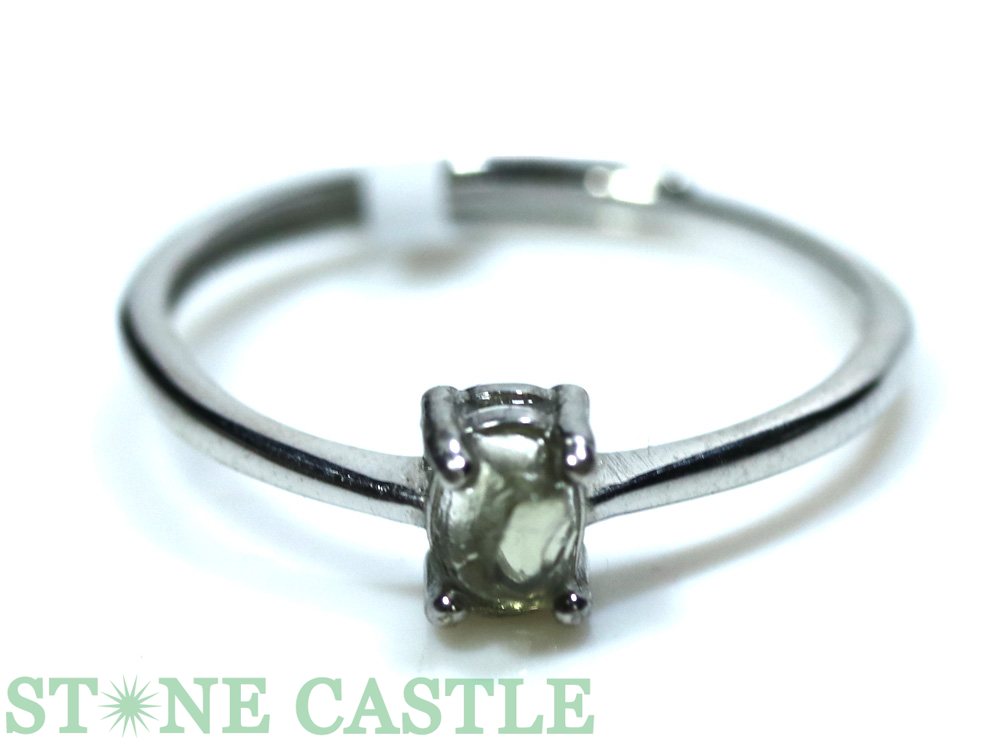 ☆一点物☆【リング】モルダバイト 原石型 No.27【パワーストーン 天然石 アクセサリー レディース】