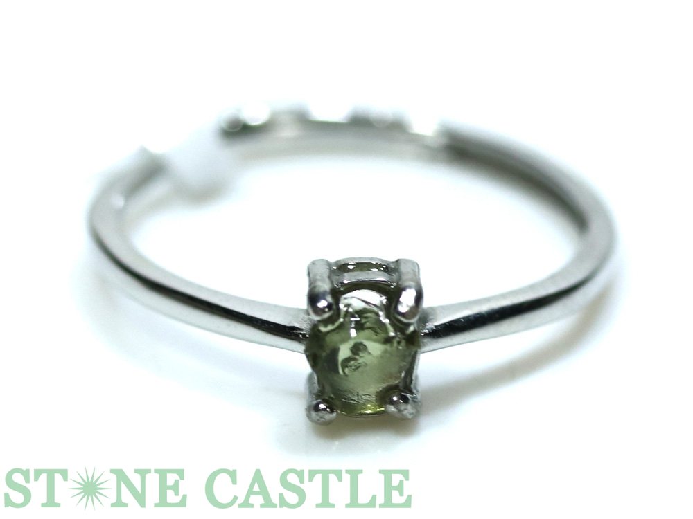 ☆一点物☆【リング】モルダバイト 原石型 No.29【パワーストーン 天然石 アクセサリー レディース】