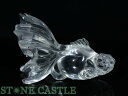 ☆一点物☆【彫刻置物】金魚 水晶 (5A) No.14 【パワーストーン 天然石 アクセサリー レディース メンズ】