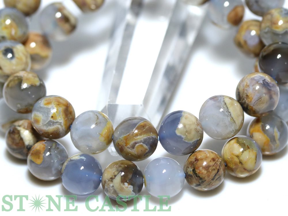☆高品質☆【ブレスレット】アースメノウ (瑪瑙) (3A) (約10～10.5mm) 【パワースト...
