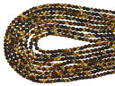 【丸ビーズ】タイガーアイ (3A) 3mm※5の付く日セール※【パワーストーン 天然石 アクセサリー 1連売り】