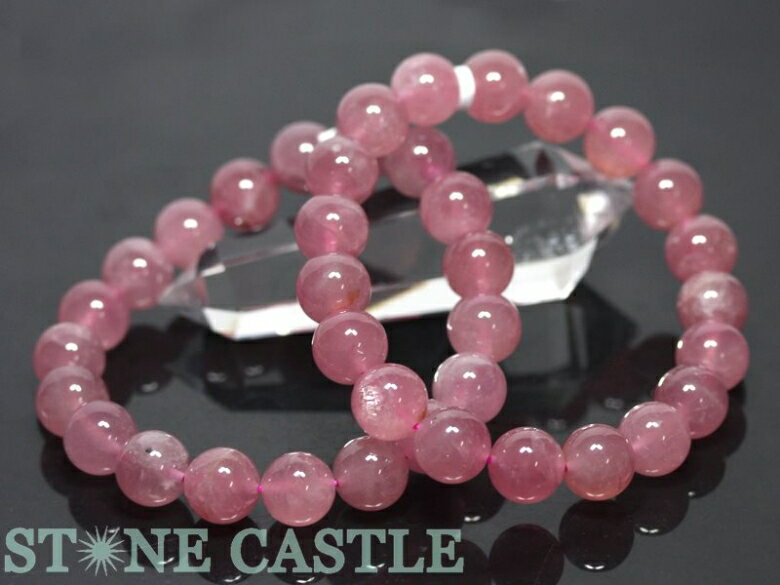 ☆高品質☆【ブレスレット】ディープローズクォーツ (3A) (約12～12.5mm) 【パワーストーン 天然石 アクセサリー レディース メンズ】