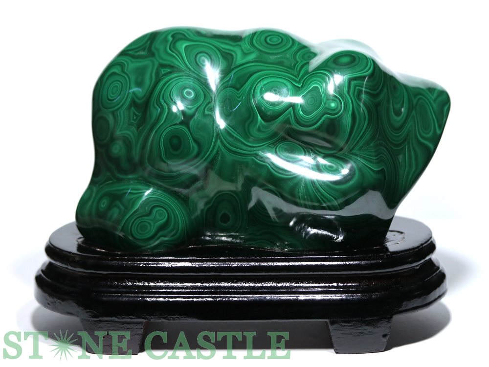 ☆一点物☆【原石】マラカイト (台付) No.60【パワーストーン 天然石 アクセサリー レディース メンズ】