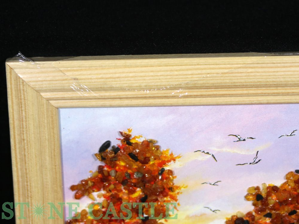 ☆一点物☆【インテリア】絵画 (琥珀さざれチップ付き) (小) (3枚セット) No.53【パワーストーン 天然石 アクセサリー レディース メンズ】