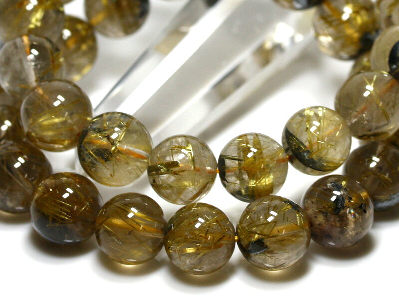 ☆高品質☆【ブレスレット】太陽タイチンルチルクォーツ (3A) (約12.5〜13mm) (ケー...