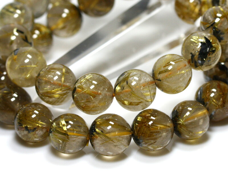 ☆高品質☆【ブレスレット】太陽タイチンルチルクォーツ (3A) (約12.5〜13mm) (ケー...