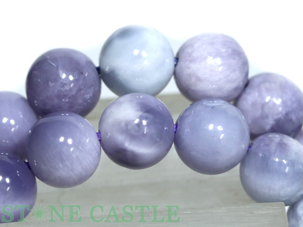 ☆高品質☆【ブレスレット】パープルラリマー (5A) (約7.5〜8mm) (ケース付)【パワー...