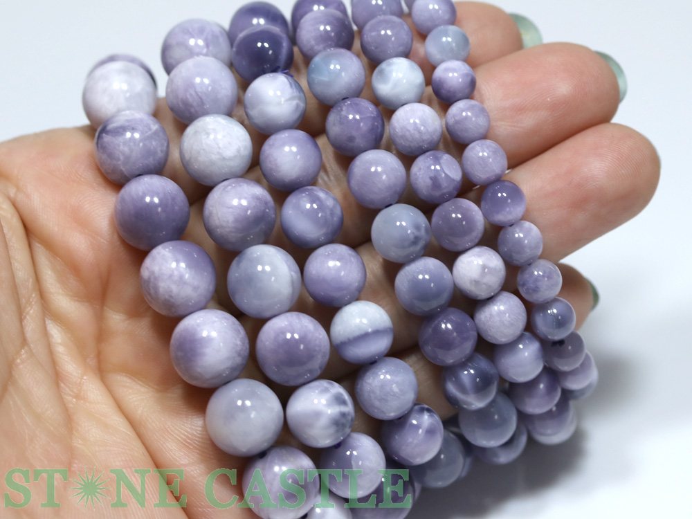 ☆高品質☆【ブレスレット】パープルラリマー (5A) (約9.5〜10mm) (ケース付)【パワーストーン 天然石 アクセサリー レディース メンズ】