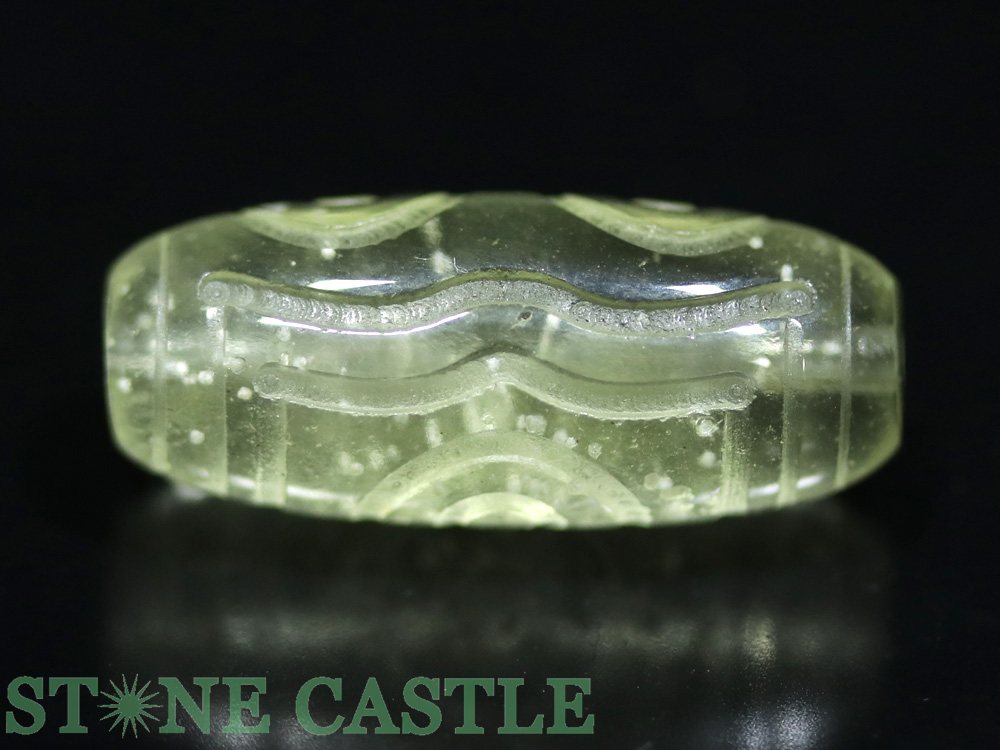 ☆一点物☆【天珠ビーズ】リビアングラス 三眼 No.37【パワーストーン 天然石 アクセサリー】
