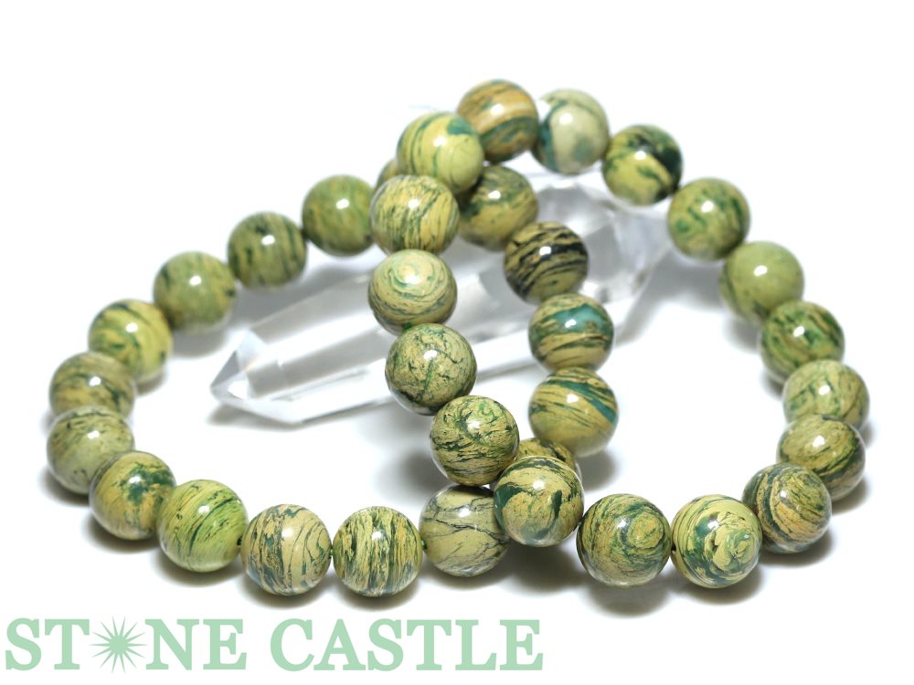 ☆高品質☆【ブレスレット】ウッドグレインマイカインカルセドニー (約13～13.5mm) 【パワーストーン 天然石 アクセサリー レディース メンズ】