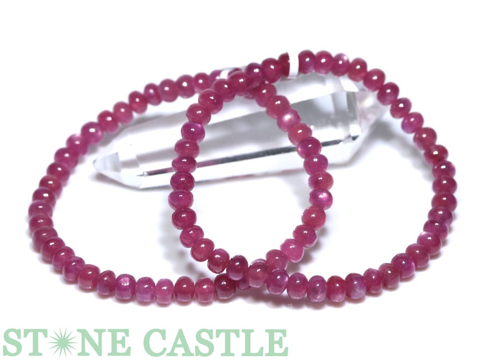 ☆高品質☆【ブレスレット】ロイヤルピンクサファイア ボタン型 約5x6mm (ケース付) 【パワーストーン 天然石 アクセサリー レディース メンズ】