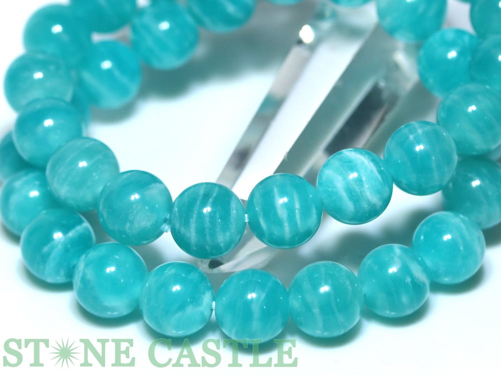 ☆高品質☆【ブレスレット】マダガスカル産アマゾナイト (約11～11.5mm) 【パワース...