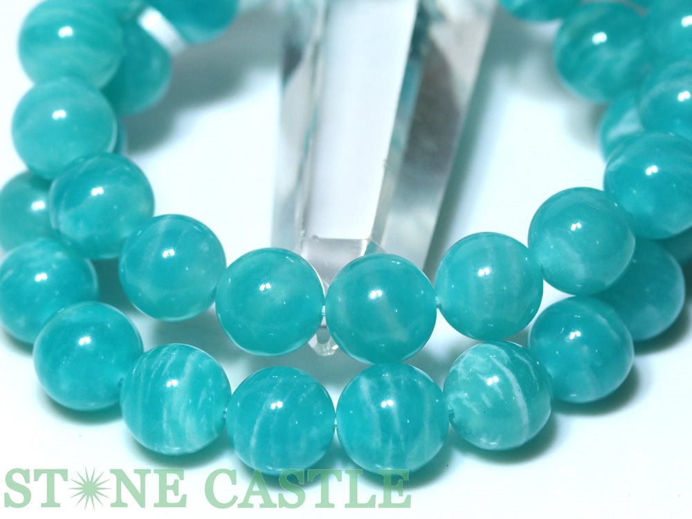 ☆高品質☆【ブレスレット】マダガスカル産アマゾナイト (約11～11.5mm) 【パワース...