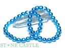 ☆高品質☆【ブレスレット】ギベオン隕石 (ライトブルーメタリック) (約8〜8.5mm) (ケース付) 【パワーストーン 天然石 アクセサリー レディース メン...