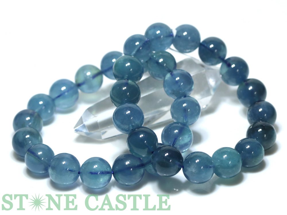 ☆高品質☆【ブレスレット】ディープアクアマリン (3A) (約12.5〜13mm) (ケース付)【パワーストーン 天然石 アクセサリー レディース メンズ】