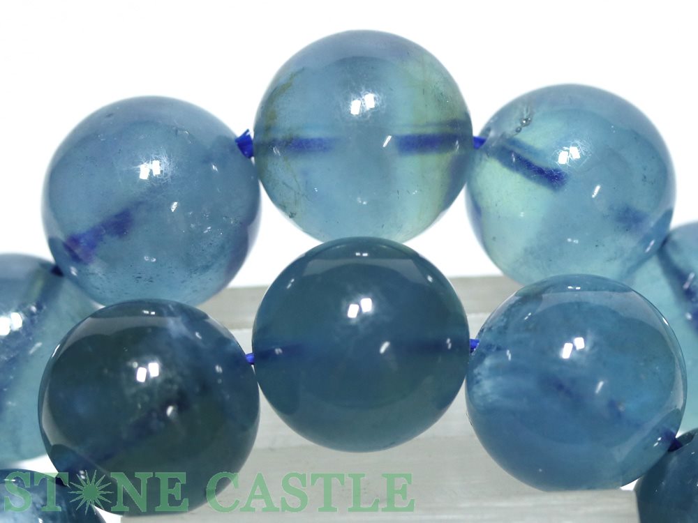 ☆高品質☆【ブレスレット】ディープアクアマリン (3A) (約12.5〜13mm) (ケース付)【パワーストーン 天然石 アクセサリー レディース メンズ】