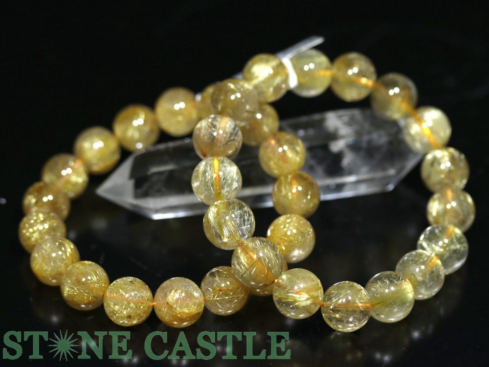 ★楽天スーパーセール★☆高品質☆【ブレスレット】ゴールデンルチルクォーツ (5A) (約13〜13.5mm) (ケース付)【パワーストーン 天然石 アクセサリー...