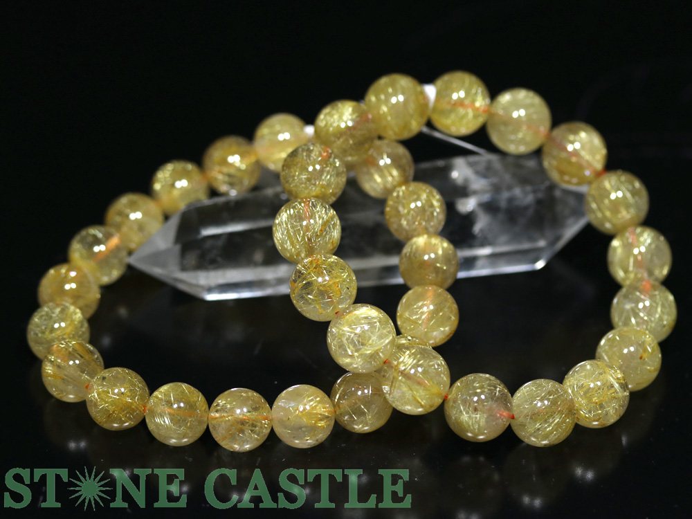 ★楽天スーパーセール★☆高品質☆【ブレスレット】ゴールデンルチルクォーツ (5A) (約11.5〜12mm) (ケース付)【パワーストーン 天然石 アクセサリー...