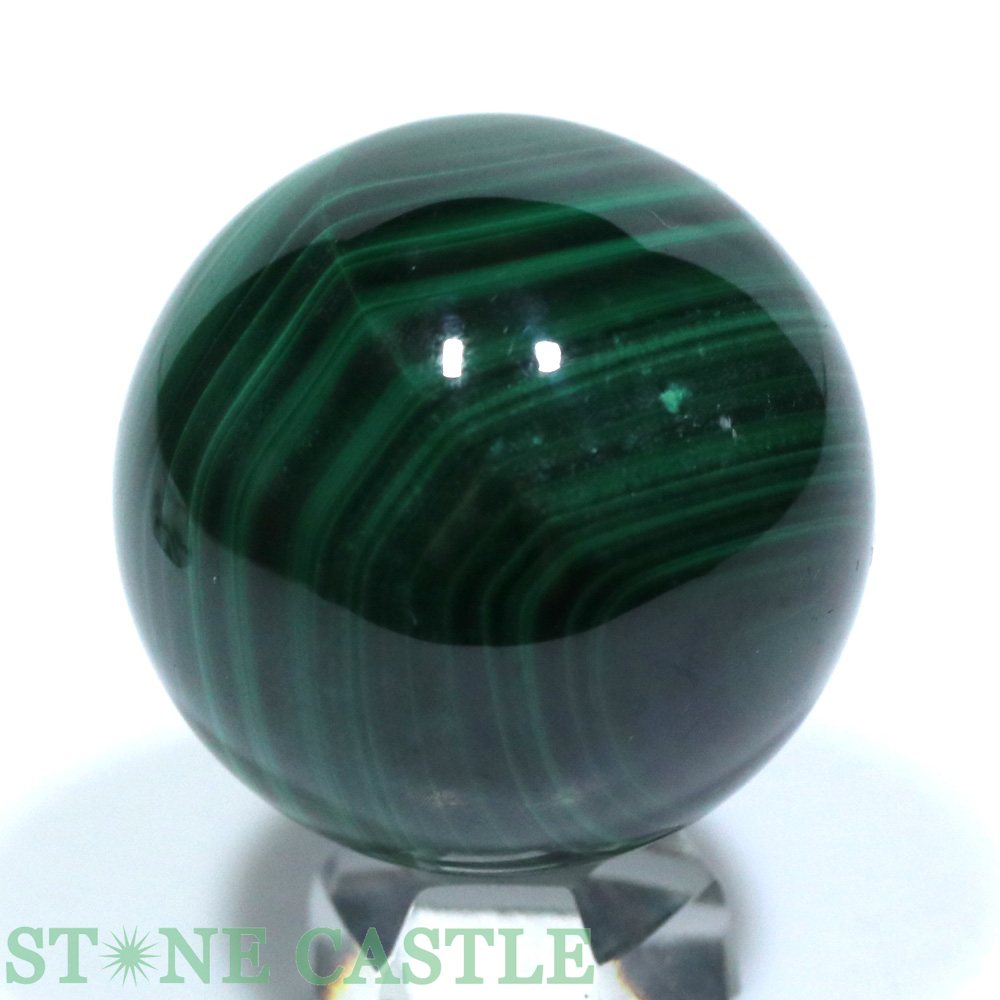 パワーストーン 石流通センターの★楽天スーパーセール★☆一点物☆【置き石】丸玉 マラカイト 約30mm No.26【パワーストーン 天然石 アクセサリー】｜アングル2