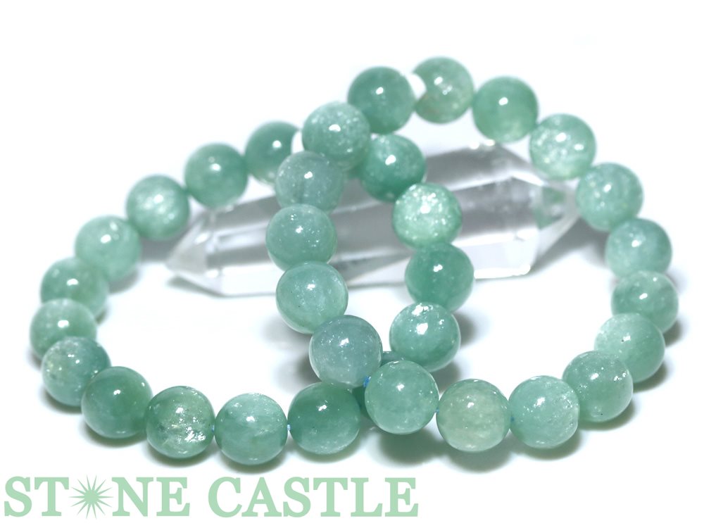 ☆高品質☆【ブレスレット】ミントグリーンマイカ (レピドライト) (約12～12.5mm)【パワーストーン 天然..
