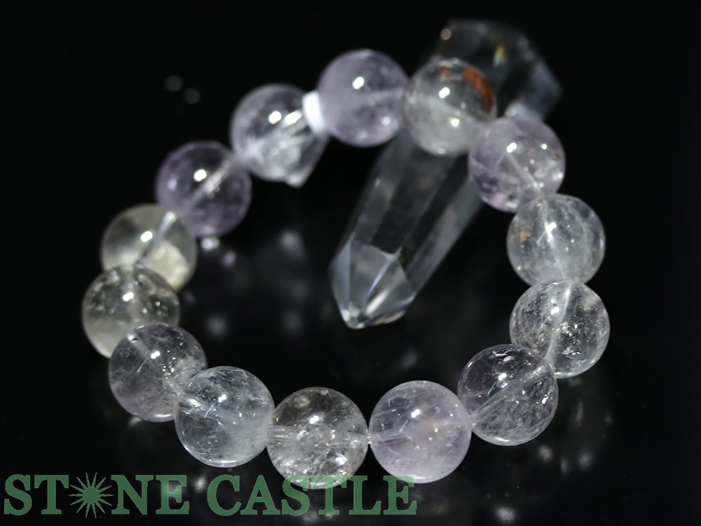 ☆一点物☆【ブレスレット】ハーキマーダイヤモンド (3A) (アメリカニューヨーク産) No.05 (約15〜15.5mm) (ケース付)【パワーストーン 天然...