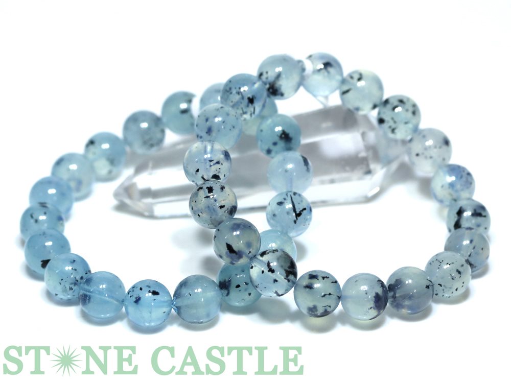 ☆高品質☆【ブレスレット】デンドリチックアクアマリン (約11.5〜12mm)【パワーストーン 天然石 アクセサリー レディース メンズ】