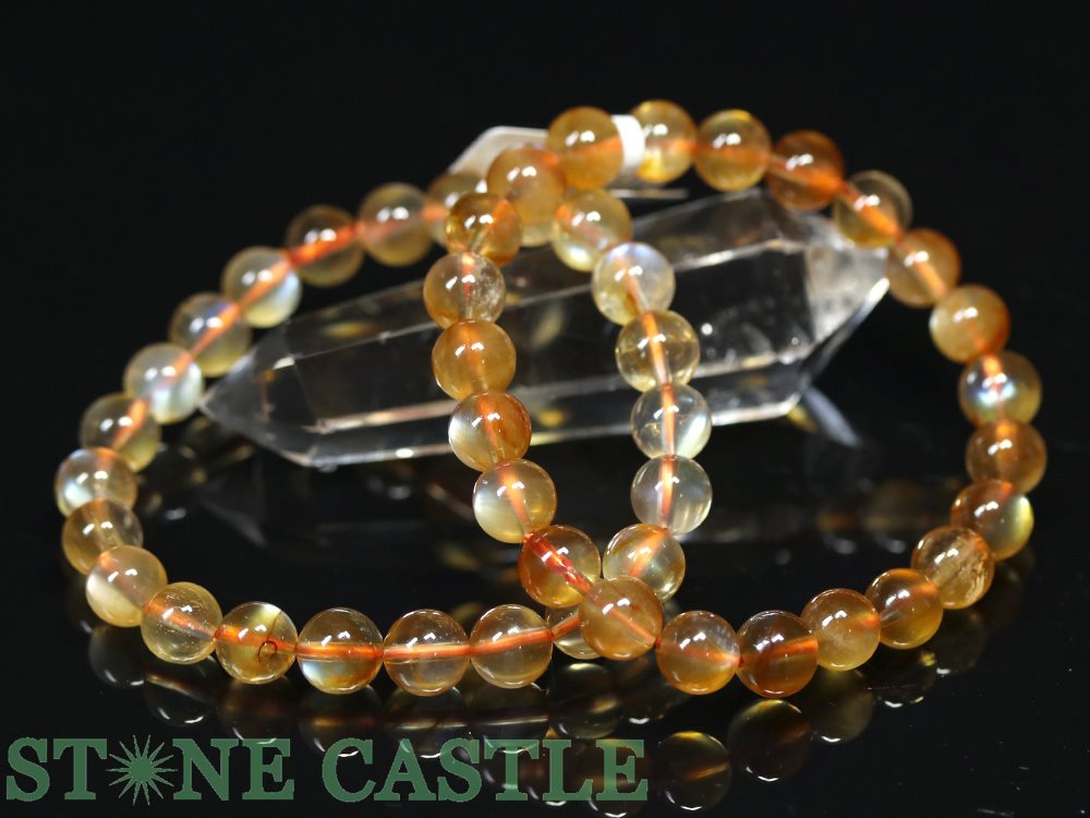 ☆高品質☆【ブレスレット】プラジオクレースムーンストーン (3A) (約7.5～8mm) 【パワーストーン 天然石 アクセサリー レディース メンズ】