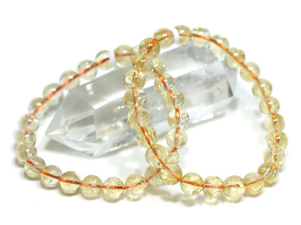 ☆高品質☆【ブレスレット】天然シトリン アイリスクォーツ (2A) (約8.5〜9mm)【パワーストーン 天然石 アクセサリー レディース メンズ】