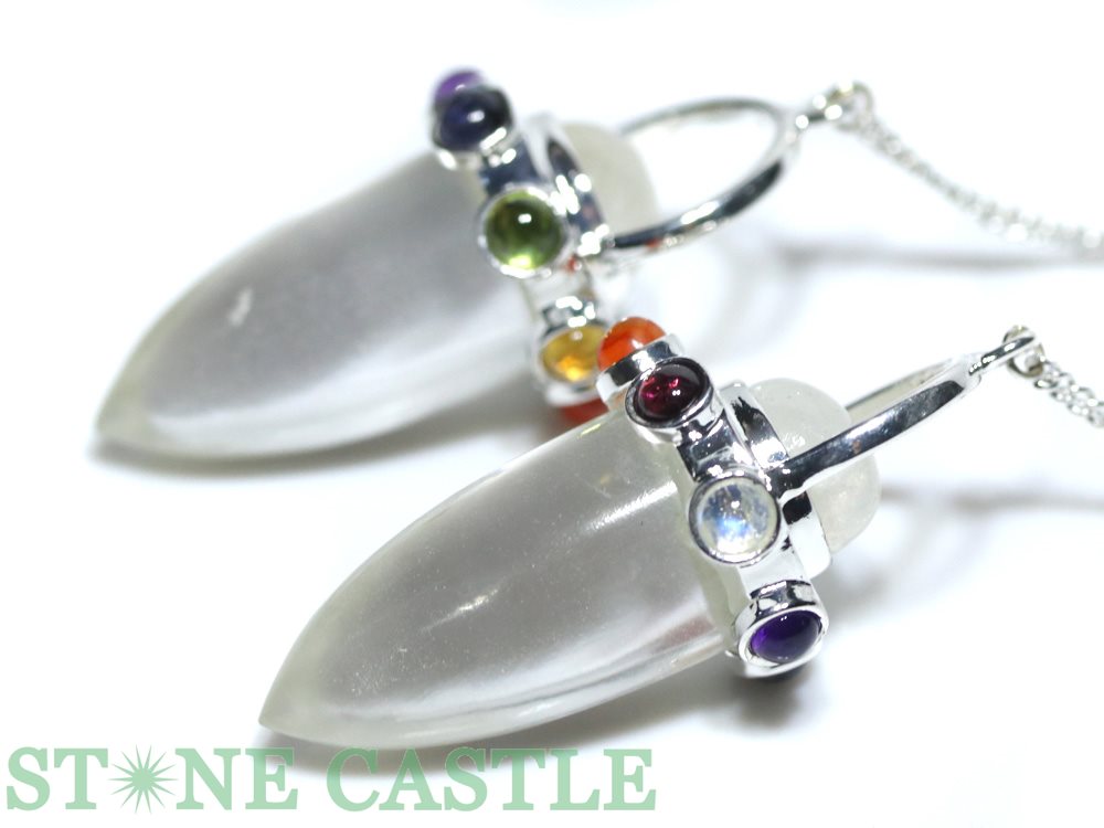 ☆高品質☆【開運＆風水アイテム】ペンデュラム チャクラ ヒマラヤ水晶＆ムーンスト...