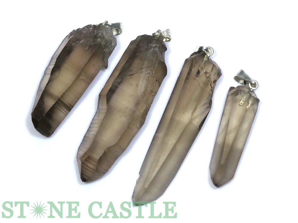 ☆高品質☆【ペンダント】ポイント原石 天然スモーキーレムリアン水晶【パワーストーン 天然石 アクセサリー レディース メンズ】